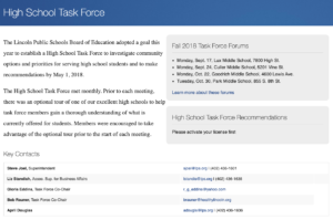 High School Task Force Website