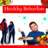 A book cover showing a kid with fruit and dessert in front of him, and two kids on a scooter.