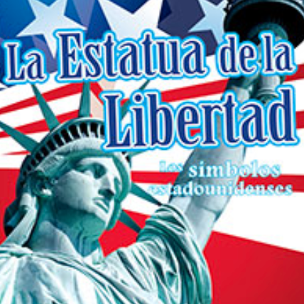 A book cover showing the Statue of Liberty with an American flag background.