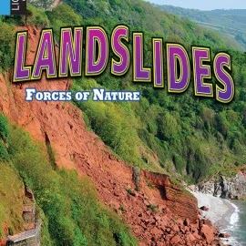 A book cover showing a large landslide on a cliff