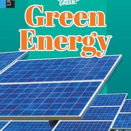 A book cover showing solar panels facing the sky
