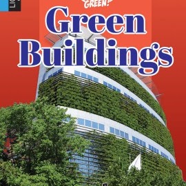 A book cover showing a building with several green plants all over.