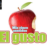 A book cover showing an apple with a bite out of it