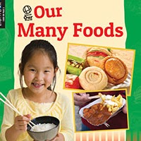 A book cover showing a girl eating rice with chopsticks