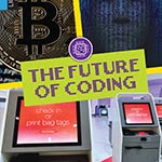 A book cover showing electronics at a mall