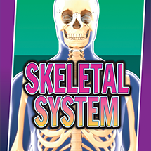 A book cover showing a skeletal system from the ribs up through the skull