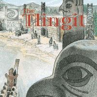 A book cover showing a traditional village