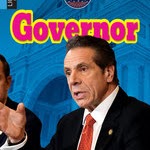 A book cover showing a governor talking at a podium