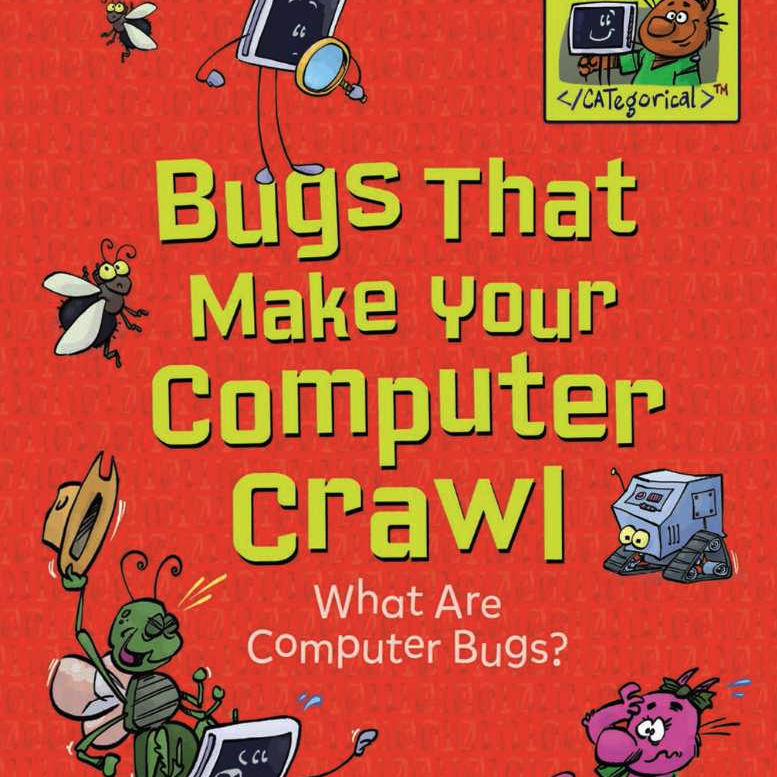 A book cover showing bugs trying to use a computer