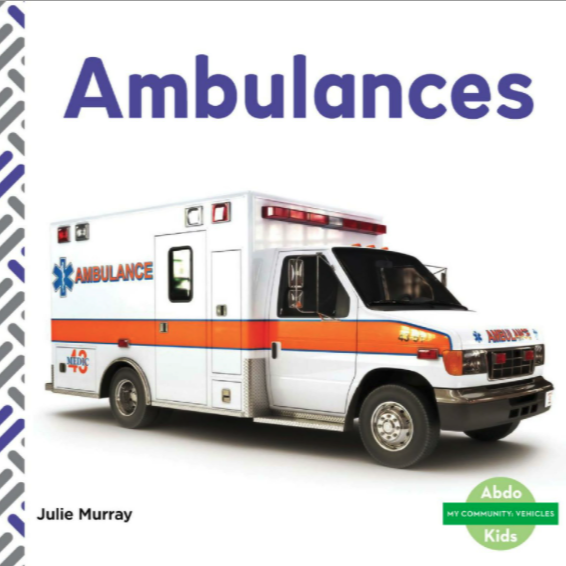 A book cover with a photograph of an ambulance.