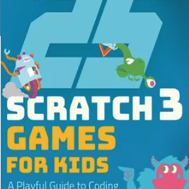 A book cover showing Scratch coding characters