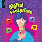 A book cover showing a cartoon of a person looking at their phone with lots of popups