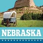 A book cover with a picture of a covered wagon in Western Nebraska