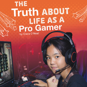 A book cover showing a teen with a gaming headset on at a computer