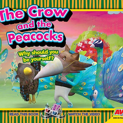A bird in a costume on a book cover.