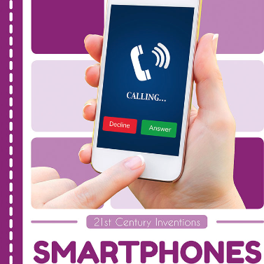 A book cover showing a person using a smartphone