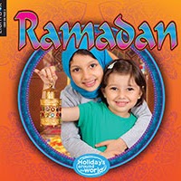A book cover showing two smiling children in a blue circle, one holding a golden lantern.