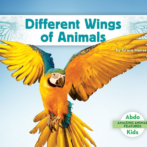 A book cover shows a vibrant blue and yellow macaw with its wings fully spread, in mid-flight, against a clear blue sky.