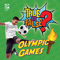 A book cover showing a kid kicking a ball and an Olympic torch