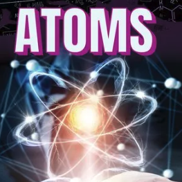 A book cover showing an atom with particles swirling around it
