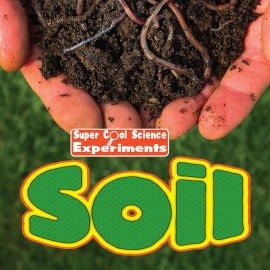 A book cover features a pair of hands holding dark, rich soil with several earthworms visible, set against a blurred green background.