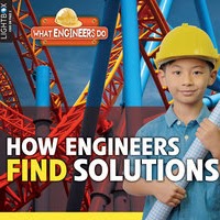 A book cover features a young boy wearing a yellow hard hat and a blue collared shirt, holding a rolled-up blueprint, with the colorful tracks of a roller coaster in the background.
