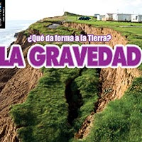 A book cover displays a green, grassy cliffside with a large crack running down its face, overlooking the ocean under a clear sky. A few buildings are visible on top of the cliff.