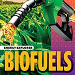 A book cover showing corn in a field and a gas pump