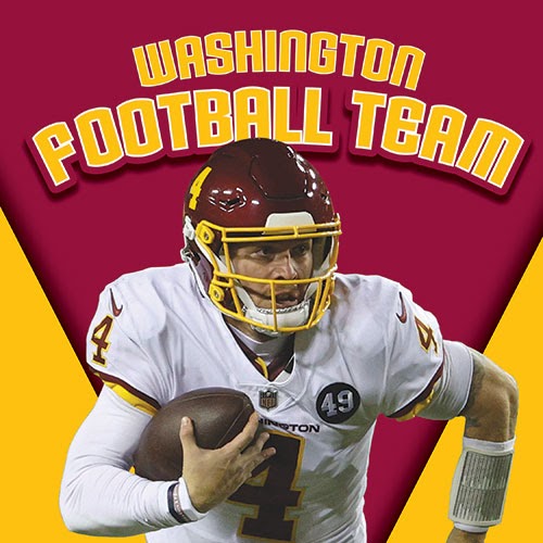 A book cover showing a Washington football player