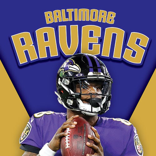 A book cover showing a pro Ravens football player