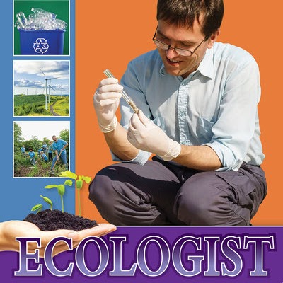 A book cover showing an ecologist working in the field