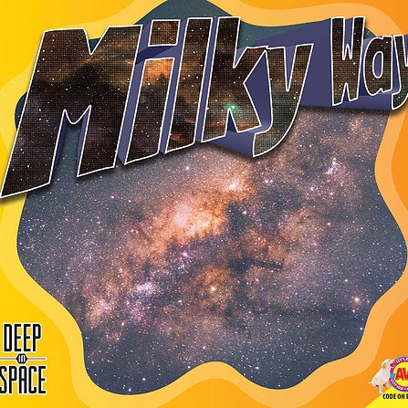 A book cover showing a picture of the Milky Way