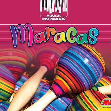 A book cover with pictures of several colorful maracas