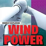A book cover showing a close up of a wind turbine