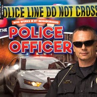 A book cover showing a police officer in front of a police car