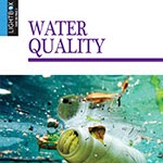 A book cover showing trash floating in water
