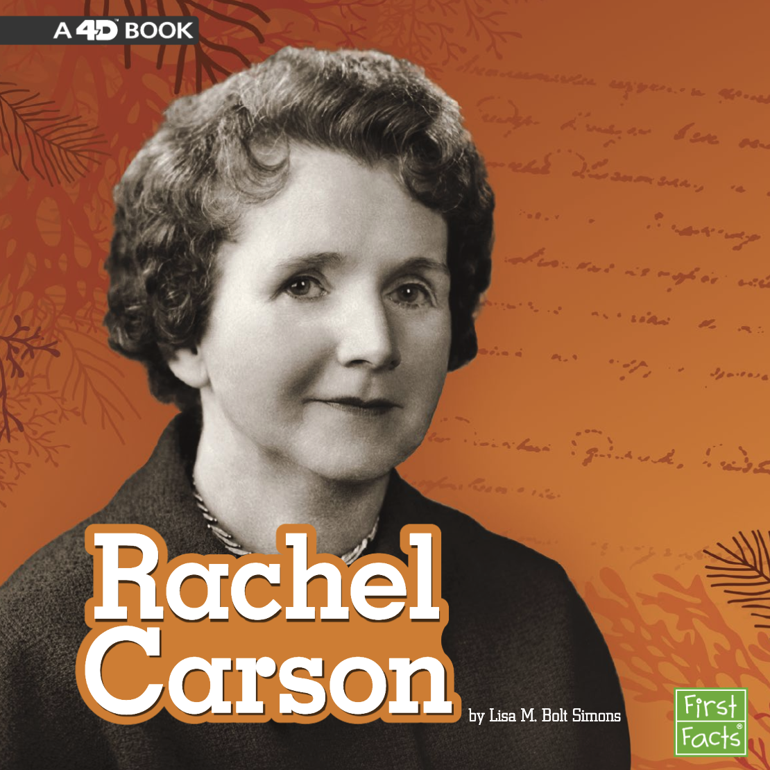A book cover with a photo of Rachel Carson