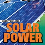 A book cover showing solar panels