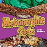 A book cover showing metamorphic rocks