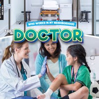 A book cover showing a parent and daughter talking to a doctor