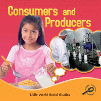 A book cover showing a kid pouring milk in her cereal, and another image of milk being bottled in a factory