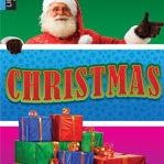A book cover showing a picture of santa and gifts