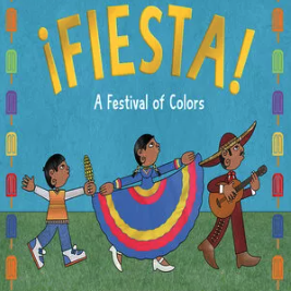 A book cover showing drawings of people in traditional Latin American clothing