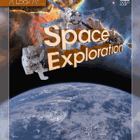 A book cover showing a astronaut on a space walk over Earth