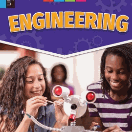 A book cover showing two kids creating a robot