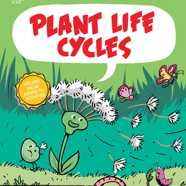 Book cover showing plants in a field