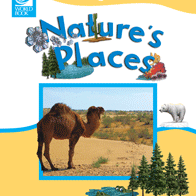 Book cover showing a camel in a desert