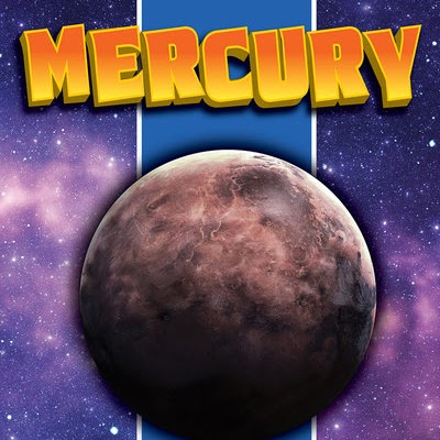 Book cover showing Mercury from space