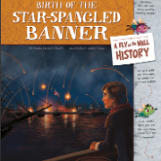 Book cover showing a painting of a person looking at a battle from far away