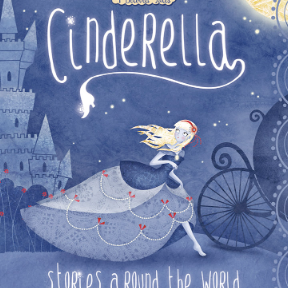 Book cover showing a princess running away from a palace